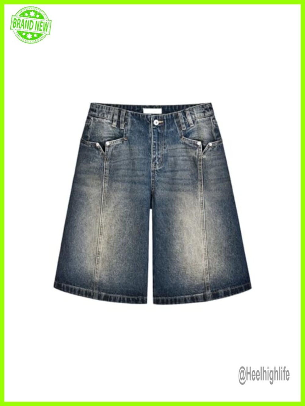 Y2K Baggy Jean Shorts Vintage Wash Oversized Denim Jorts
